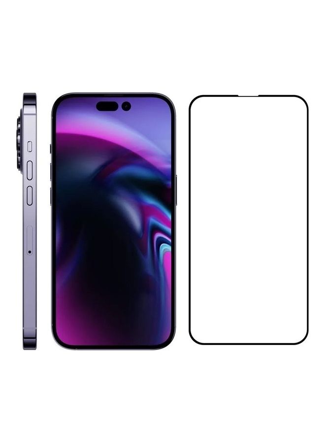 MARGOUN Apple iPhone 14 Pro Max Screen Protector Anti-Scratch Tempered Glass Clear HD Edge to Edge Full Coverage 9H Case Friendly Film 6.7 Inch Clear/Black - Image 3