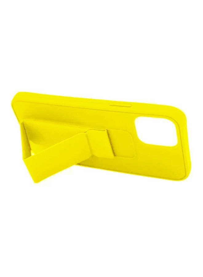 MARGOUN Hand Grip Foldable Magnetic Kickstand Wrist Strap Finger Grip Case Cover For Apple iPhone 14 Pro Max 6.7 inch Yellow - Image 5