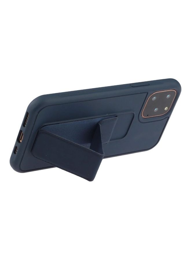 MARGOUN Hand Grip Foldable Magnetic Kickstand Wrist Strap Finger Grip Case Cover For Apple iPhone 14 Pro Max 6.7 inch Dark Blue - Image 4