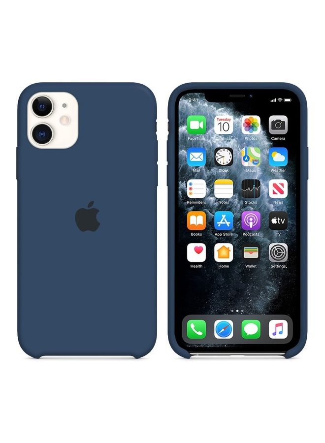 MARGOUN 3 Pack Silicone Case Soft Slim Liquid Gel Silicone Shockproof Phone Cover Microfiber Lining Full Body Protection For Apple iPhone 11 6.1 inch Pink Sand/Midnight Blue/Green - Image 3