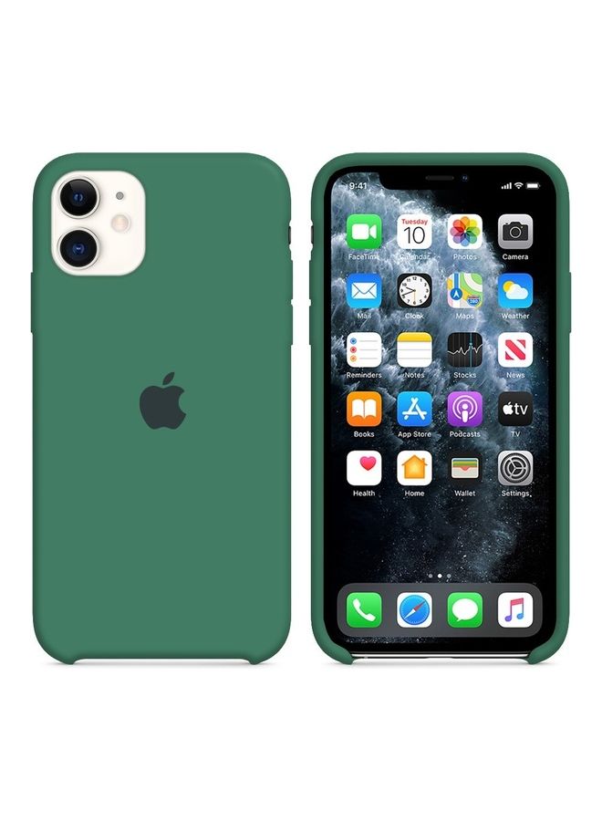MARGOUN 3 Pack Silicone Case Soft Slim Liquid Gel Silicone Shockproof Phone Cover Microfiber Lining Full Body Protection For Apple iPhone 11 6.1 inch Pink Sand/Midnight Blue/Green - Image 4