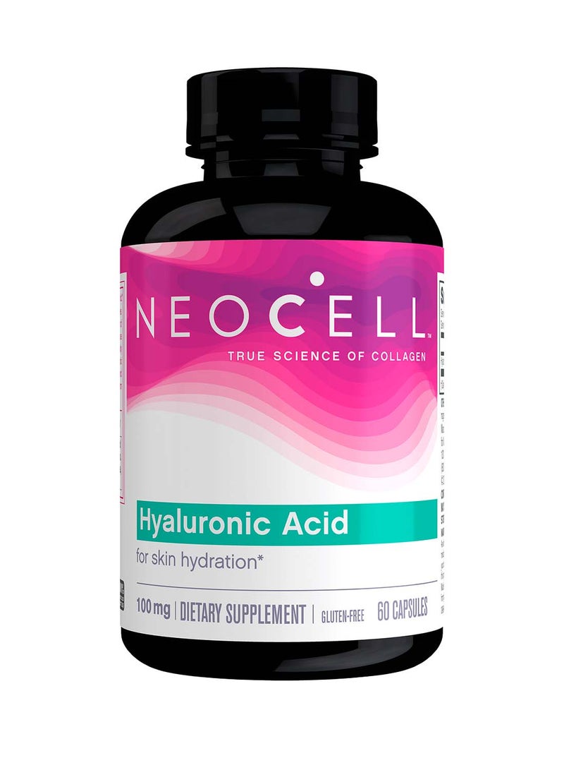 NEOCELL Hyaluronic Acid 100 mg Dietary Supplement  - 60 Capsules - Image 1