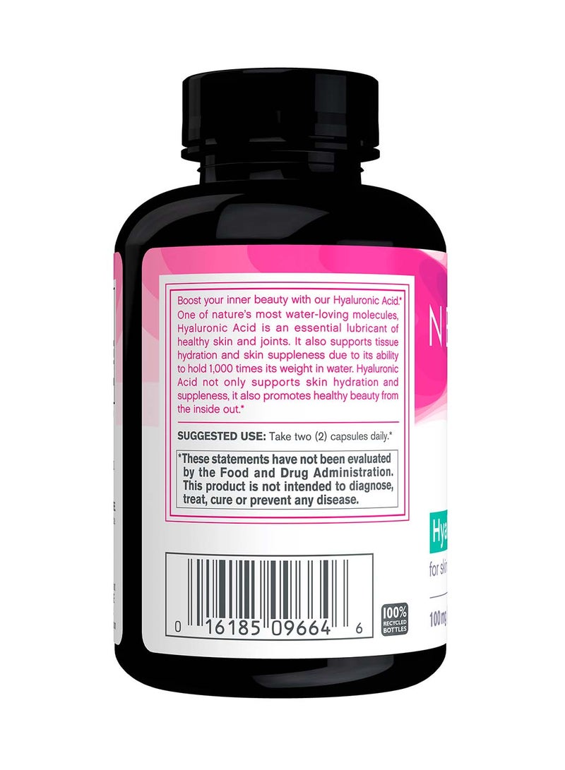 NEOCELL Hyaluronic Acid 100 mg Dietary Supplement  - 60 Capsules - Image 3