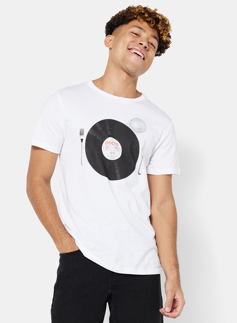 Stockholm Record Meal T-Shirt White - v1662121588/N40618464V_1