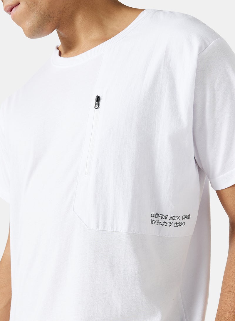 JACK & JONES - Essential Crew Neck T-Shirt White - Image 1