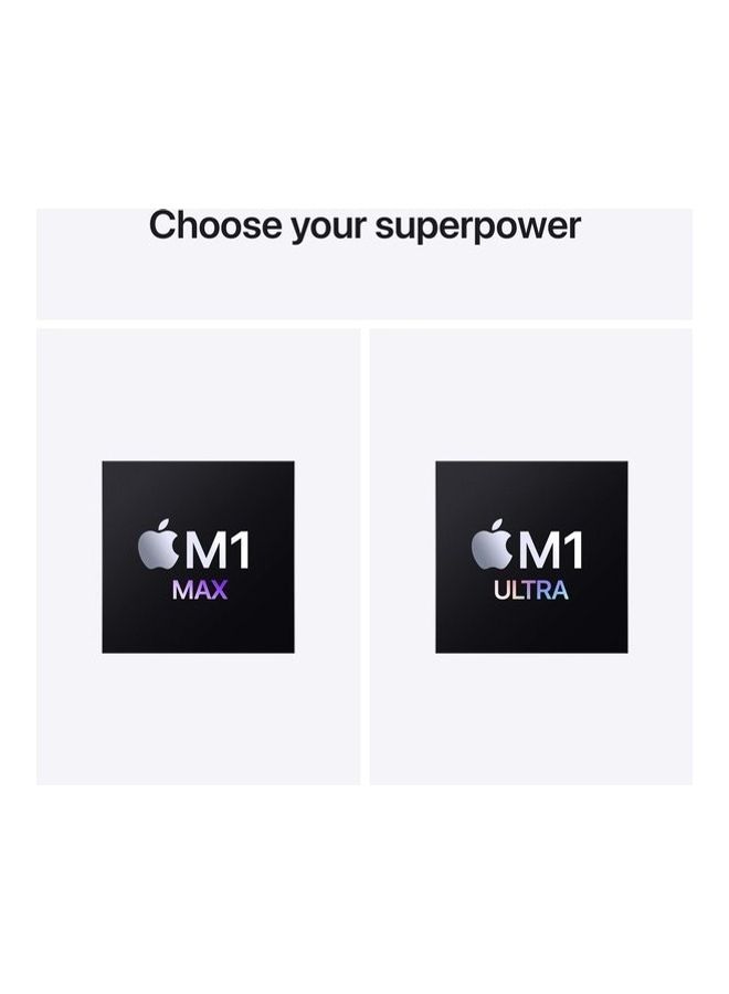 Apple - Mac Studio (2022) M1 Max chip with 10‑core CPU and 24‑core GPU Processer/32GB RAM/512GB SSD/Integrated Graphics Silver - Image 1