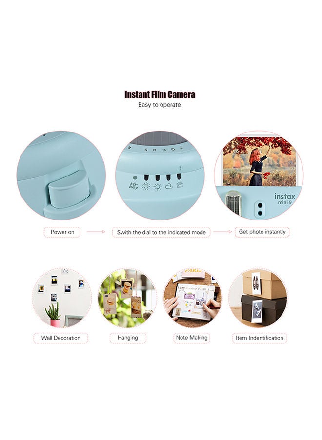 FUJIFILM - Instax Mini 9 Instant Film Camera Ice Blue - Image 1