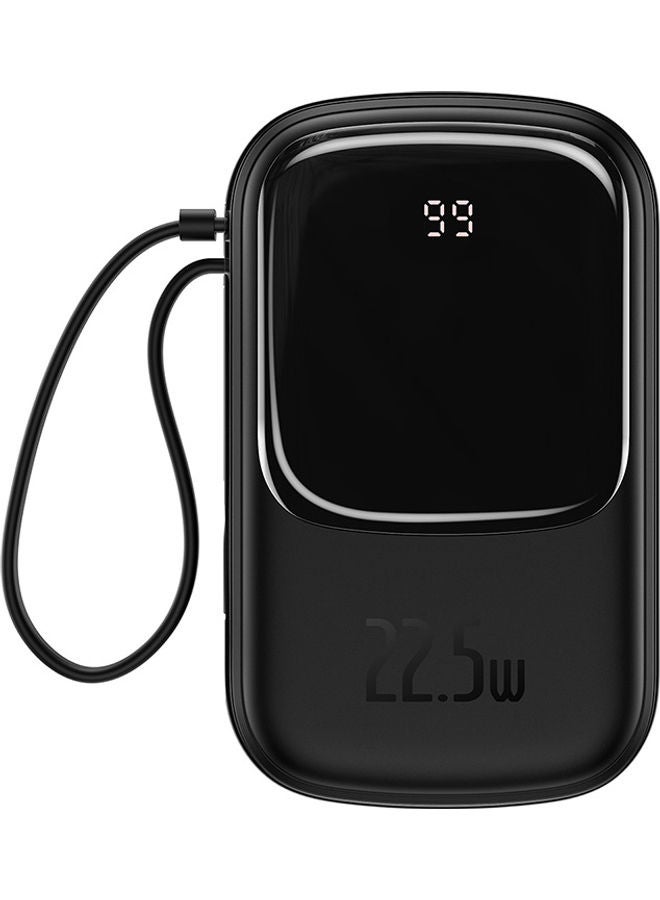 Baseus - 20000.0 mAh 20000mAh Digital Display Quick Charge Power Bank 22.5W Built in Type C Cable And 3 Outputs For Huawei, Xiaomi, Samsung, OnePlus, iPhone And Many More - Black - Image 1
