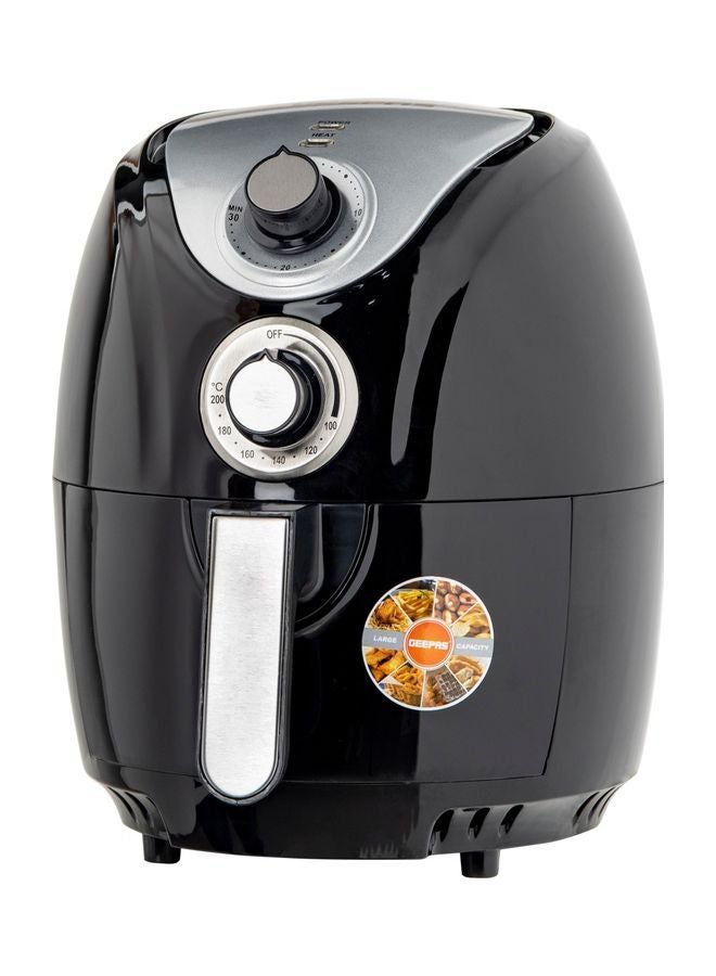 GEEPAS - Air Fryer 2.5 L With Rapid Air Circulation System | Adjustable Temperature Control | 30 Minute Manual Timer 2.5 L 1300 W GAF37521 Black - Image 1