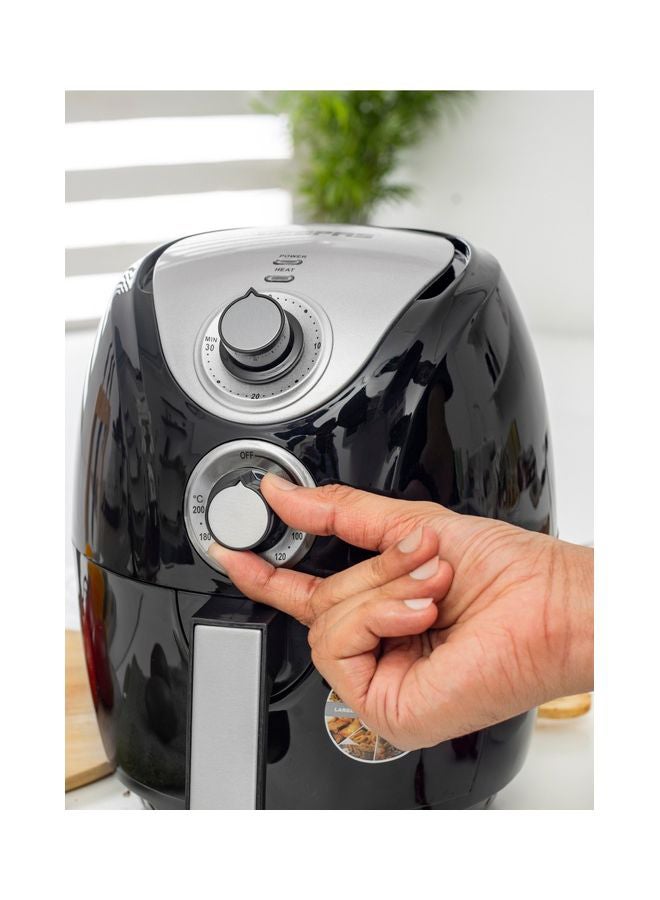 GEEPAS - Air Fryer 2.5 L With Rapid Air Circulation System | Adjustable Temperature Control | 30 Minute Manual Timer 2.5 L 1300 W GAF37521 Black - Image 1
