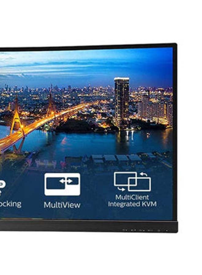 Philips - 34-Inch WQHD Curved Monitor, 100Hz, 4ms, VA, USB-C Dock, KVM, Height Adjust, Speakers, PowerSensor (3440 x 1440, 300 cd/m² - HDMI, DP, USB-C) Black - Image 1