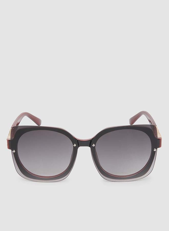 Generic - Women's Sunglass With Durable Frame Lens Color Grey Frame Color Maroon - Image 1