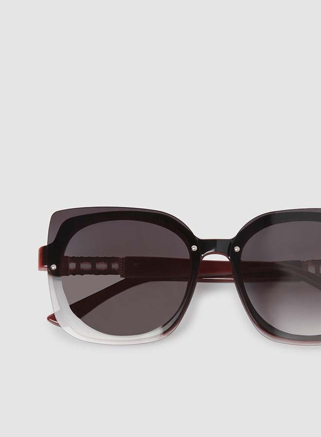 Generic - Women's Sunglass With Durable Frame Lens Color Grey Frame Color Maroon - Image 1