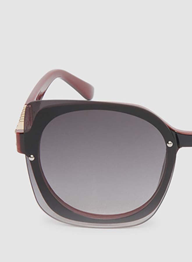 Generic - Women's Sunglass With Durable Frame Lens Color Grey Frame Color Maroon - Image 1