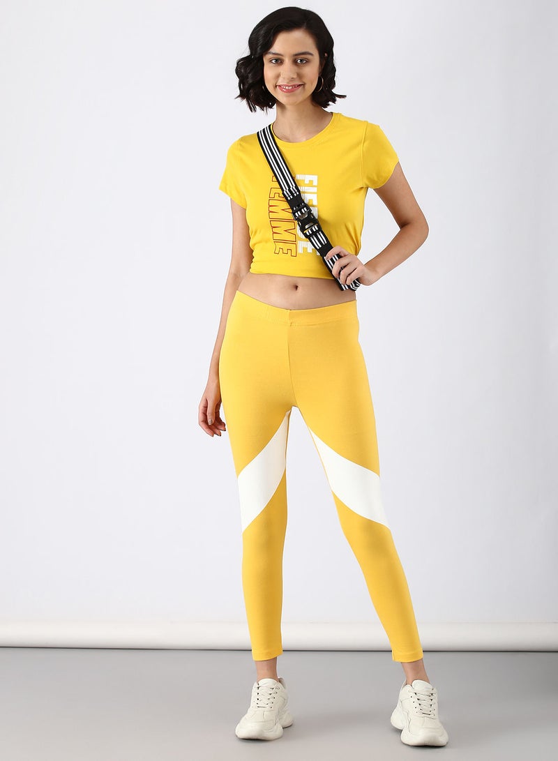 ABOF - Slim Fit Leggings Yellow - Image 1