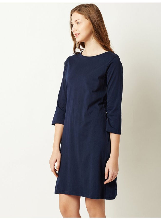 Miss Chase - Take It Slow Shift Dress Navy Blue - Image 1