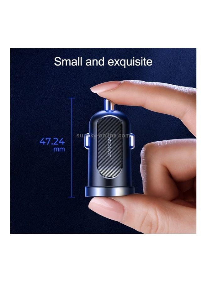 JOYROOM C-A09 Mini QC3.0 Dual Port Smart Fast Car Charge - White - Image 2