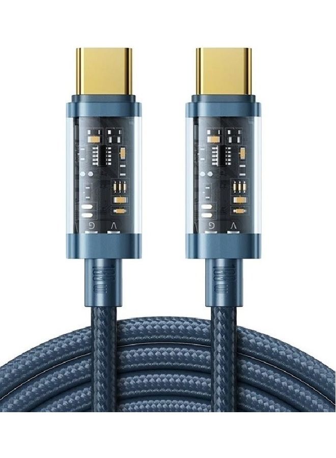 JOYROOM 100W Fast Charging Data Cable Type-C To Type-C Black  - Image 1
