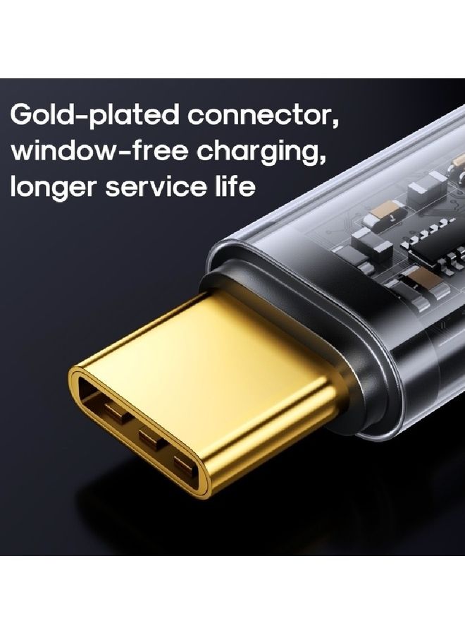 JOYROOM 100W Fast Charging Data Cable Type-C To Type-C Black  - Image 2