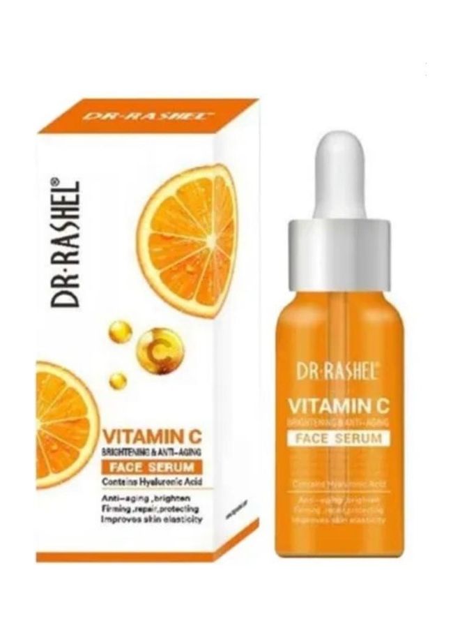 DR. RASHEL - Vitamin C Brightening And Anti-Aging Facial Serum With Double Head Jade Roller Massager Eye Face Neck Facial Relax 50ml - Image 1