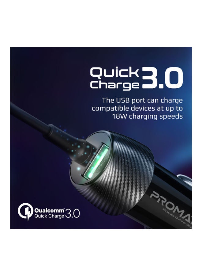 PROMATE - 33W Power Delivery for All USB-C Chargeable Devices Black - Image 1