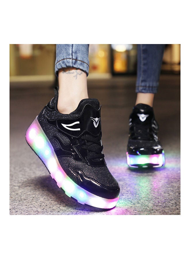 Kidle - The New Trend Of Children's LED Light Up Rechargeable Luminous Double Wheel Heelys Skates - Image 1