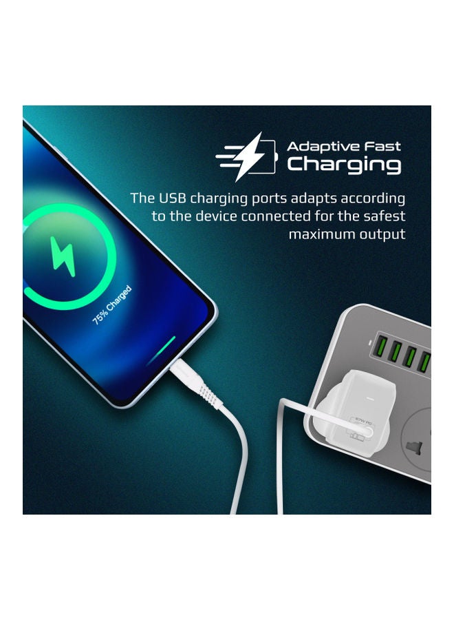 PROMATE iPhone 15 Charger,67W Super-Speed USB-C GaNFast Charger White White  - Image 5