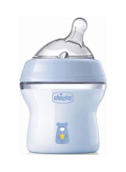Natural Feeling Anti-Colic Bottle 0 Months+ 150 ml Baby Bottle with Teat in Soft and Flexible Silicone Suitable for Mixed Breastfeeding Slow Flow