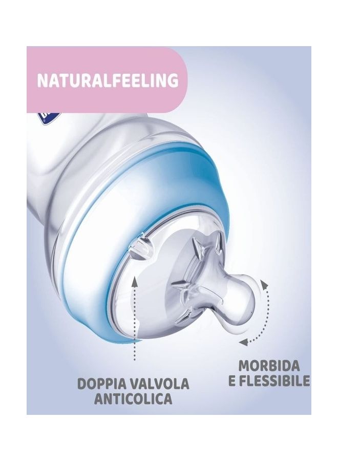 Chicco - Natural Feeling Anti-Colic Bottle 0 Months+ 150 ml Baby Bottle with Teat in Soft and Flexible Silicone Suitable for Mixed Breastfeeding Slow Flow - Image 1