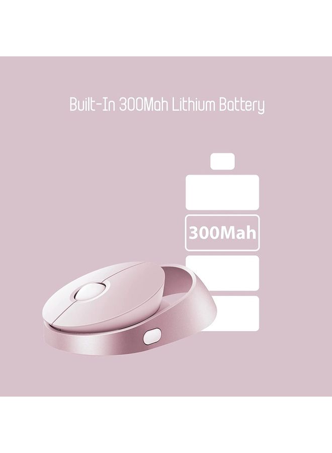 AIR 1 Wireless Mouse with Multi-Device Technology (Bluetooth) & 1600 Adjustable DPI Button for Optical Tracking, Compatible with Windows / Chromebook / PC / Laptop Pink