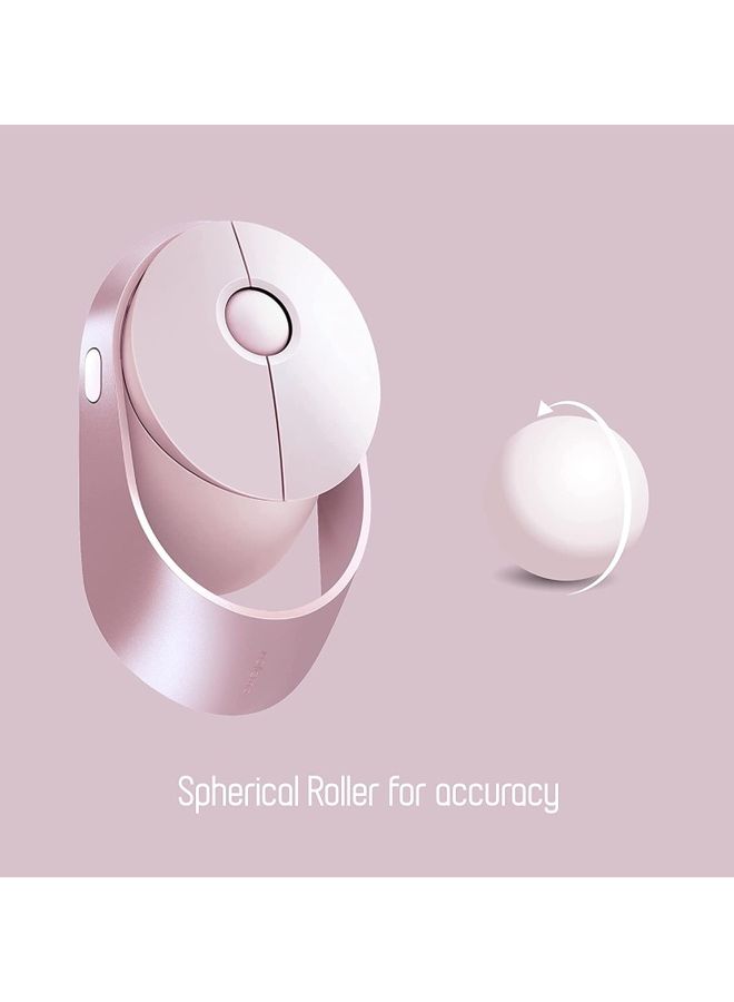AIR 1 Wireless Mouse with Multi-Device Technology (Bluetooth) & 1600 Adjustable DPI Button for Optical Tracking, Compatible with Windows / Chromebook / PC / Laptop Pink