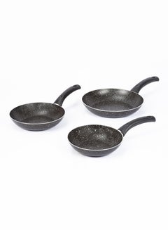 3-Piece Granite Cooking Frying Pan Set Black 18, 20, 24cm - v1662293705/N43391840A_1