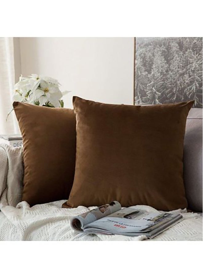 AMERICAN POLO 4-Piece Decorative Cushion Brown 25x25cm - Image 2