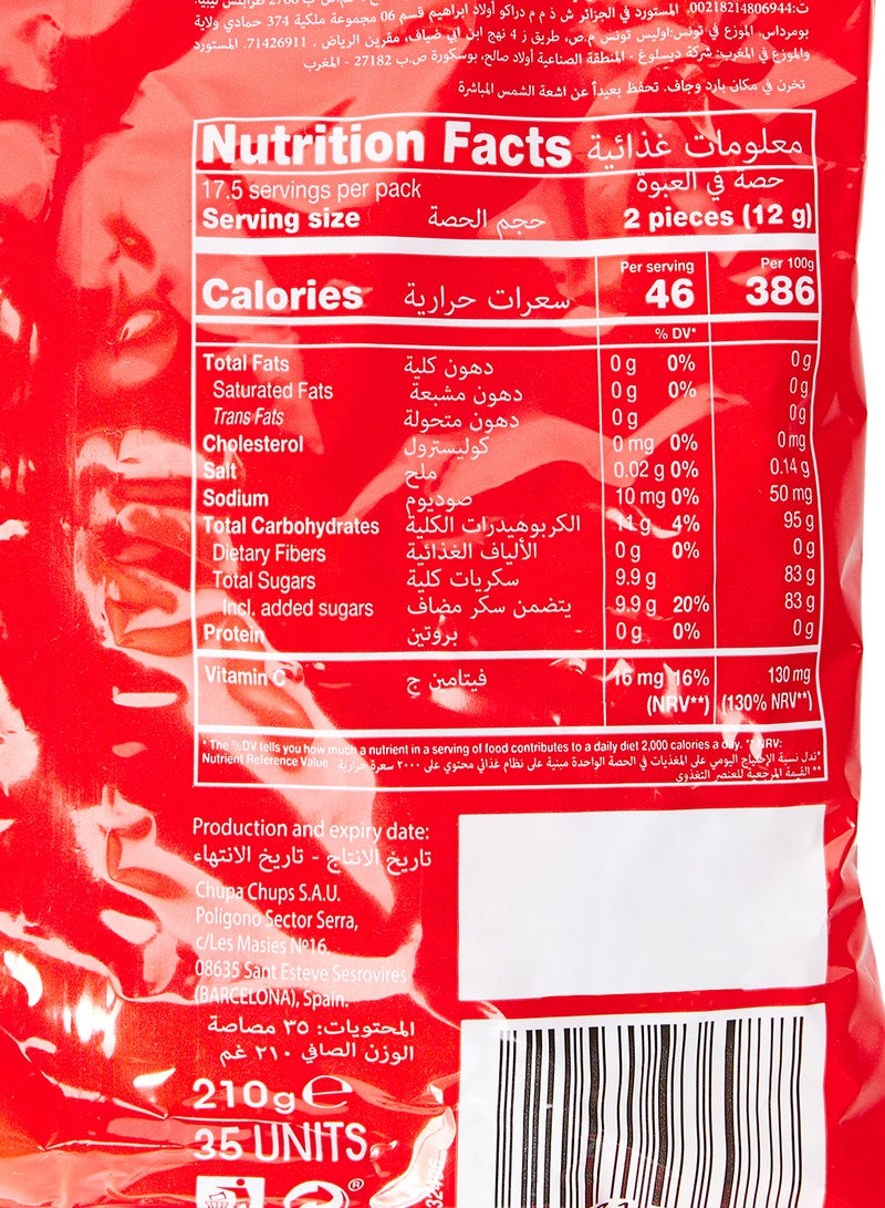 Chupa Chups Mini Lollipop Bag 35 Piece Assorted 210grams - Image 3