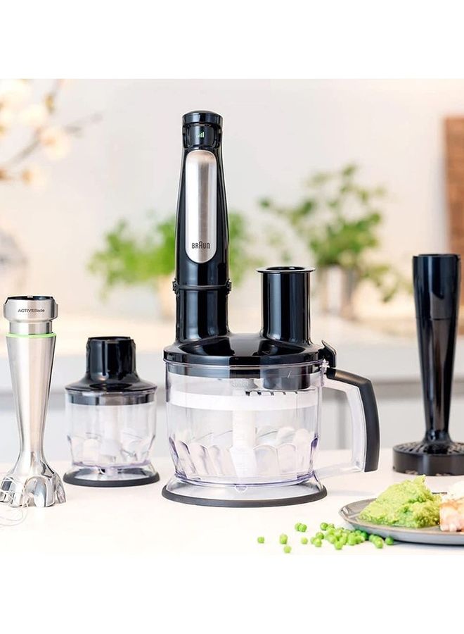 Hand Blender MultiQuick with 600ml BPA-free Beaker, 1.5L Food Processor, 350ml Chopper, Puree/Masher, Whisk, Easy SmartSpeed, SplashControl & PowerBell Plus Technology MQ 7087X Black and Silver - v1662365000/N53347934A_7