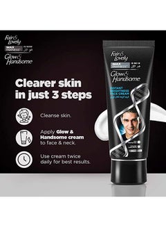 FAIR AND LOVELY Glow And Handsome Instant Brightness Face Cream For Men White 100grams  - Image 4