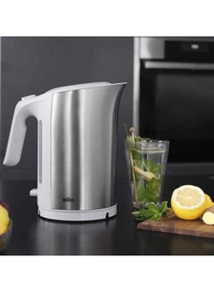 BRAUN Kettle, Washable Anti Scale Filter, Double Sided Window, 1.7 L 3000 W WK 5110 BK Black and Silver  - Image 5