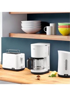 BRAUN Breakfast1 Filter Coffee Maker AromaCafe OptiBrew System Automatic Shut Off Coffee Maker for up to 10 Cups Dishwasher Safe 2.5 L 1000 W KF 1100 WH White  - Image 5