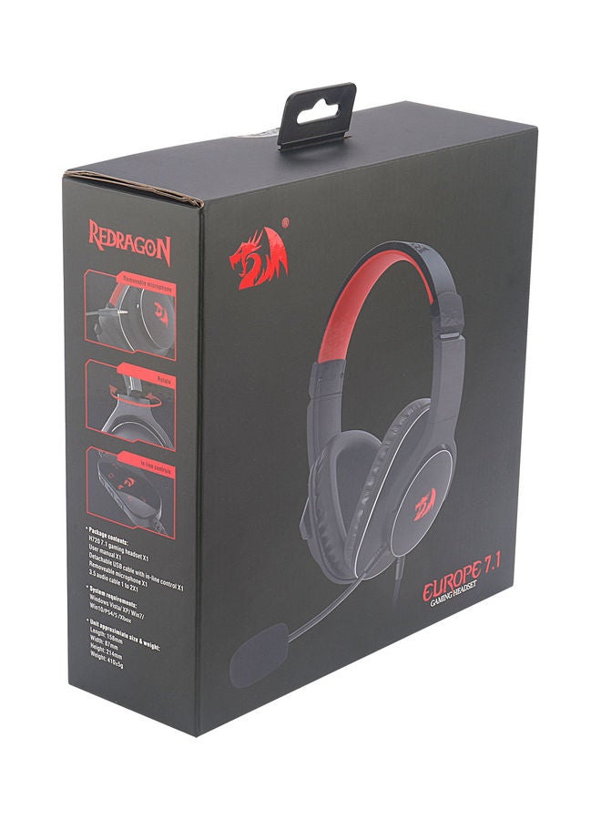 REDRAGON H720 EUROPE USB Gaming Headset - 7.1 Surround Sound - Detachable Microphone and Cables - 50mm Drivers - earcups can be rotated Headphones Headset - Image 4