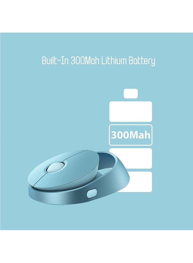 Rapoo Ralemo AIR 1 Wireless Mouse with Multi-Device Technology (Bluetooth) & 1600 Adjustable DPI Button for Optical Tracking, Compatible with Windows / Chromebook / PC / Laptop Blue - Image 5