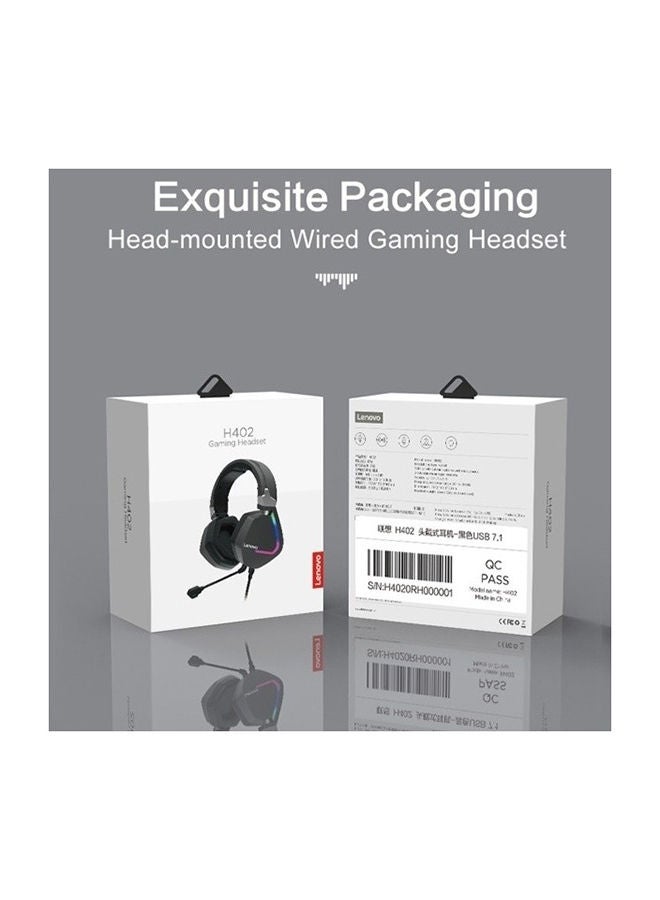 Lenovo H402 USB RGB Gaming Headset 7.1 Surround RGB - Deep Bass - Detachable Noise Cancelation Microphone - PC and Laptop - Image 4