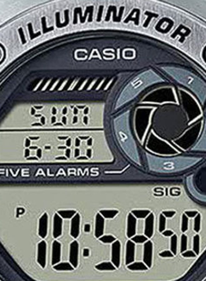 CASIO Men's Rubber Digital Buckle Wrist Watch MWD-100H-1AVDF - Image 5