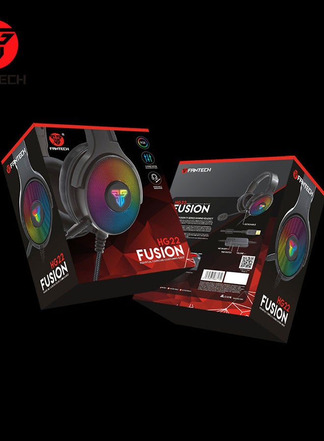 FANTECH - HG22 Fusion C-Media Chipset 7.1 RGB On Ear Gaming Headset - Image 1