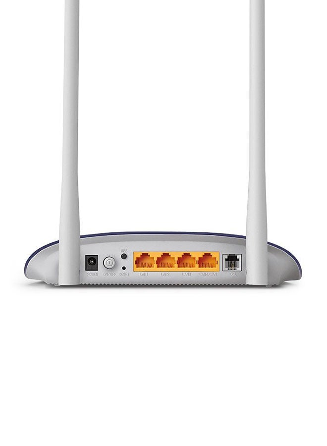 تي بي لينك - راوتر مودم لاسلكي N VDSL/ADSL بسرعة 300 ميجابت بالثانية أبيض/كحلي - Image 1