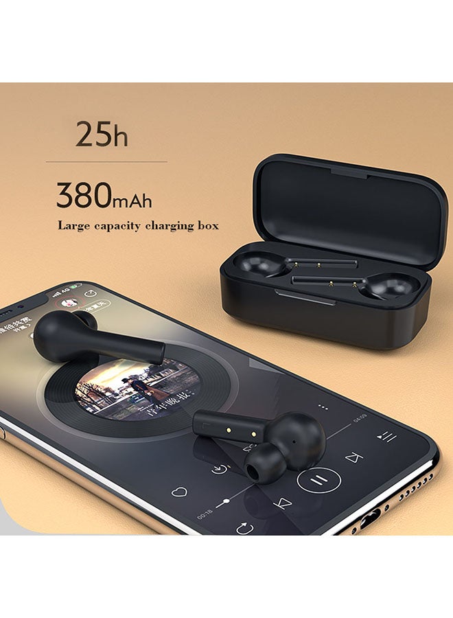 QCY - T5 TWS Wireless In Ear Bluetooth Fingerprint Touch Control Stereo Earbuds Black - Image 1