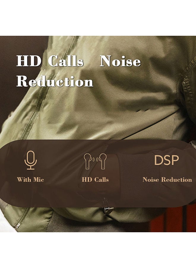 QCY - T5 TWS Wireless In Ear Bluetooth Fingerprint Touch Control Stereo Earbuds Black - Image 1