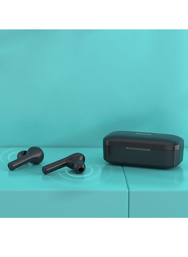 QCY - T5 TWS Wireless In Ear Bluetooth Fingerprint Touch Control Stereo Earbuds Black - Image 1