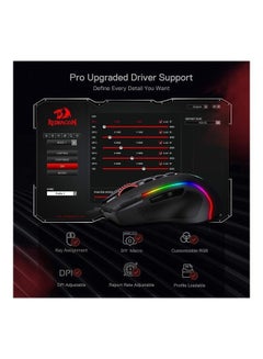 M612 Predator RGB Wired Optical Gaming Mouse, 8000 DPI, 11 Programmable Buttons, 5 Backlit Modes, Software Supports DIY Keybinds Rapid Fire Button, Black | Predator M612-RGB - v1662386350/N47077922A_5