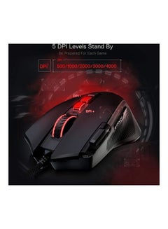 M612 Predator RGB Wired Optical Gaming Mouse, 8000 DPI, 11 Programmable Buttons, 5 Backlit Modes, Software Supports DIY Keybinds Rapid Fire Button, Black | Predator M612-RGB - v1662386351/N47077922A_7