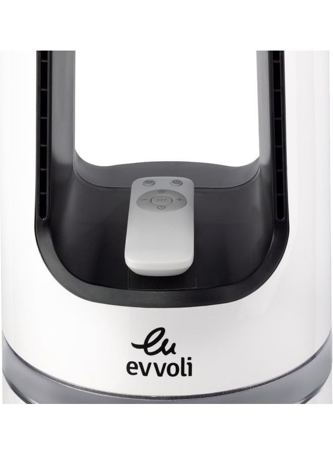 evvoli - Bladeless Pure Cool Fan & Air purifier with True HEPA Filter And  Remote Controlled, Large Size ,  12 Speed , Removes Allergens, Pollutants, Dust, Mold, VOCs, night light , Low Noise EVPF-50W White - Image 1